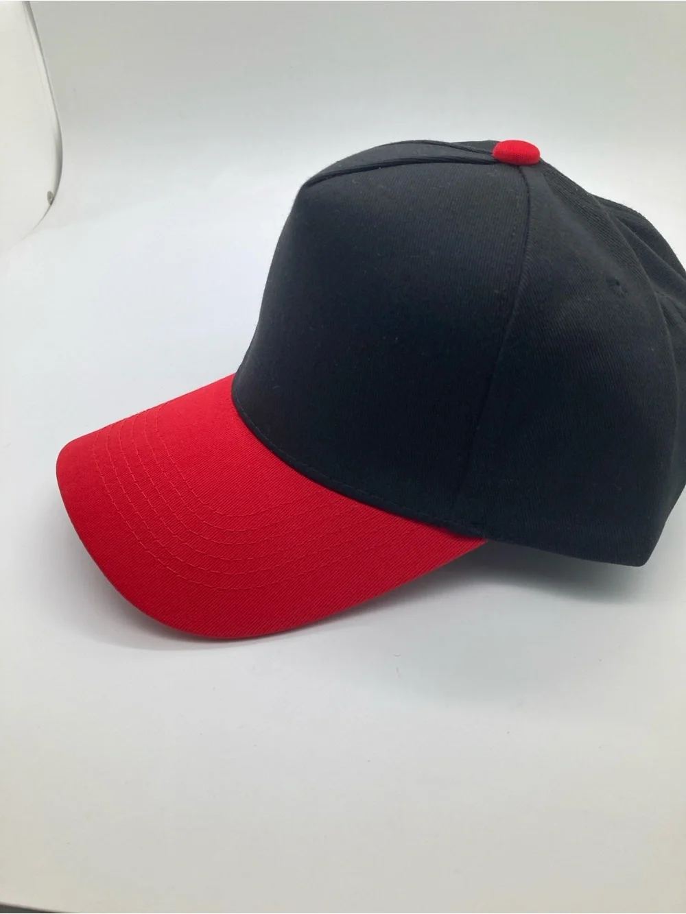 Kids Black and Red Baseball Cap - Unbranded
